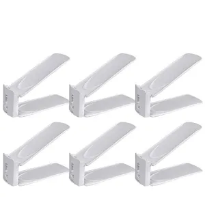 NEXTCOVER Adjustable Shoe Slot Organizer- 6 Pack,Grey Color,NSO21833.