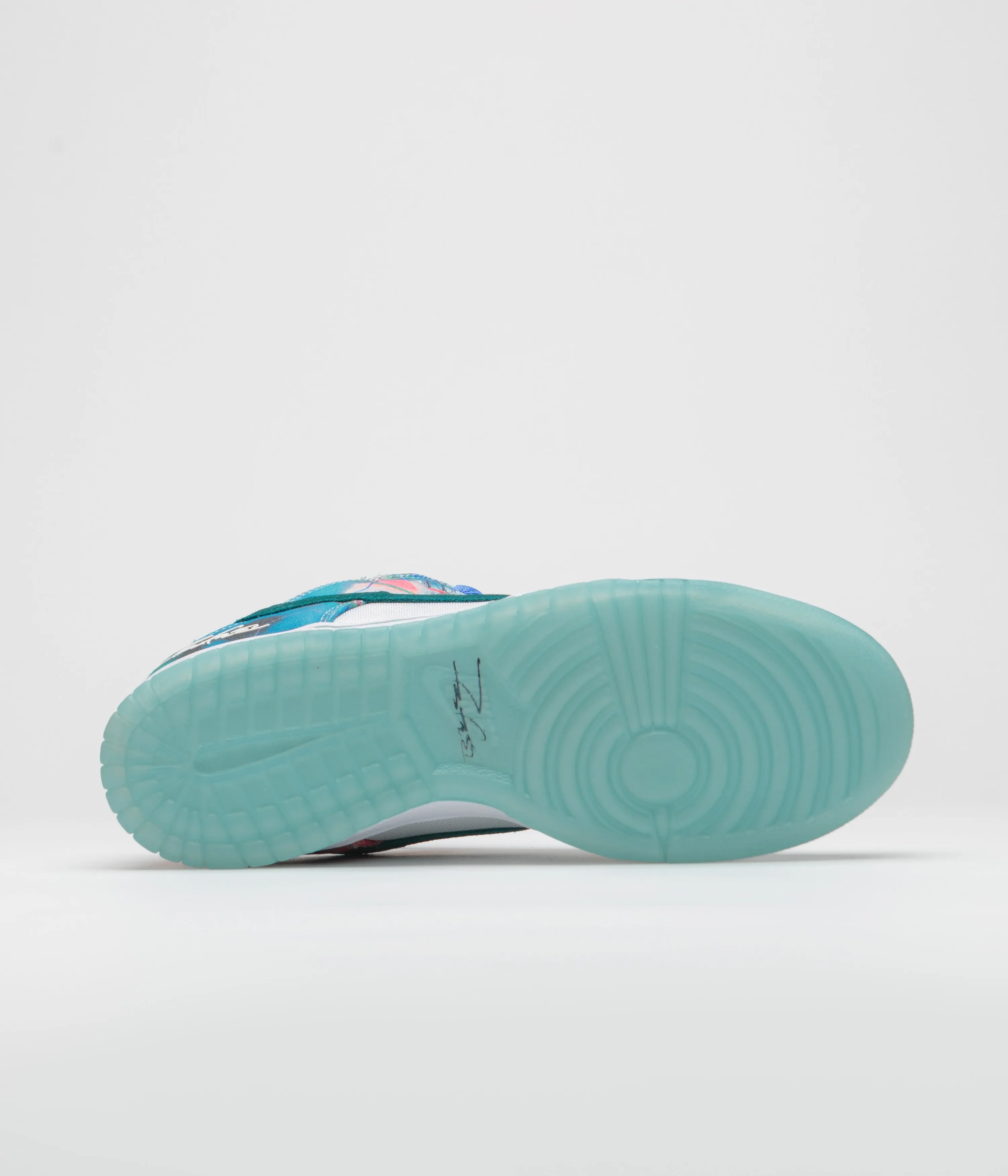 Nike SB x Futura Laboratories Dunk Low OG Shoes - Bleached Aqua / Geode Teal - White