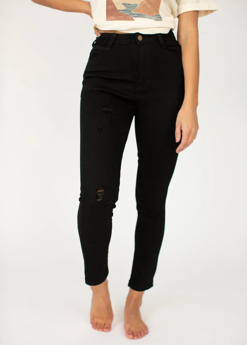 Nilou Denim in Black