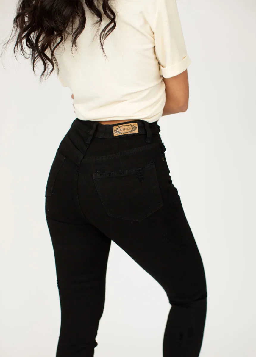 Nilou Denim in Black