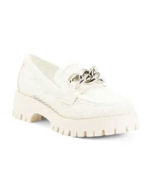 NINE WEST Afer Mesh Lug Sole Loafers