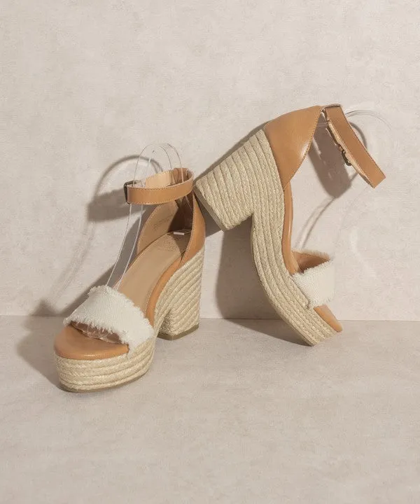 OASIS SOCIETY RILEY - ESPADRILLE WEDGE SANDALS