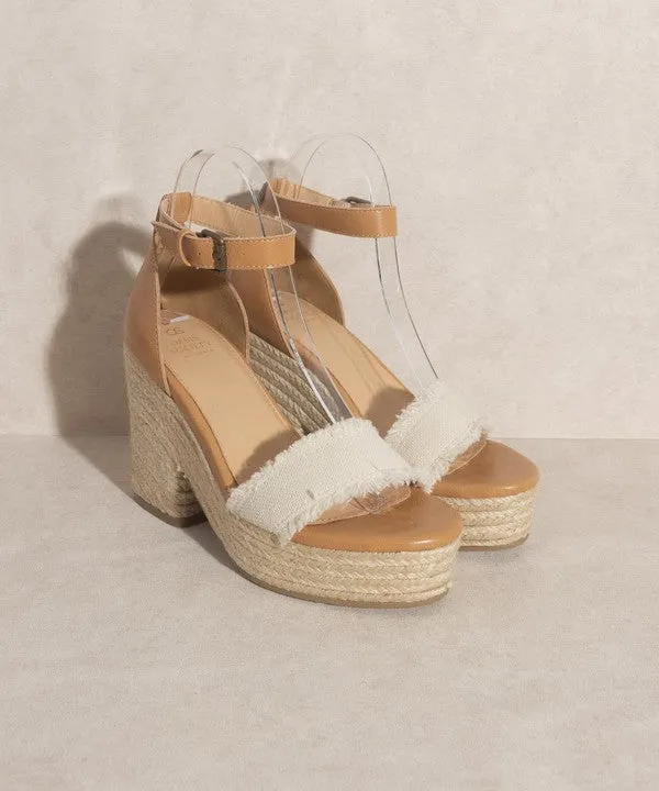 OASIS SOCIETY RILEY - ESPADRILLE WEDGE SANDALS