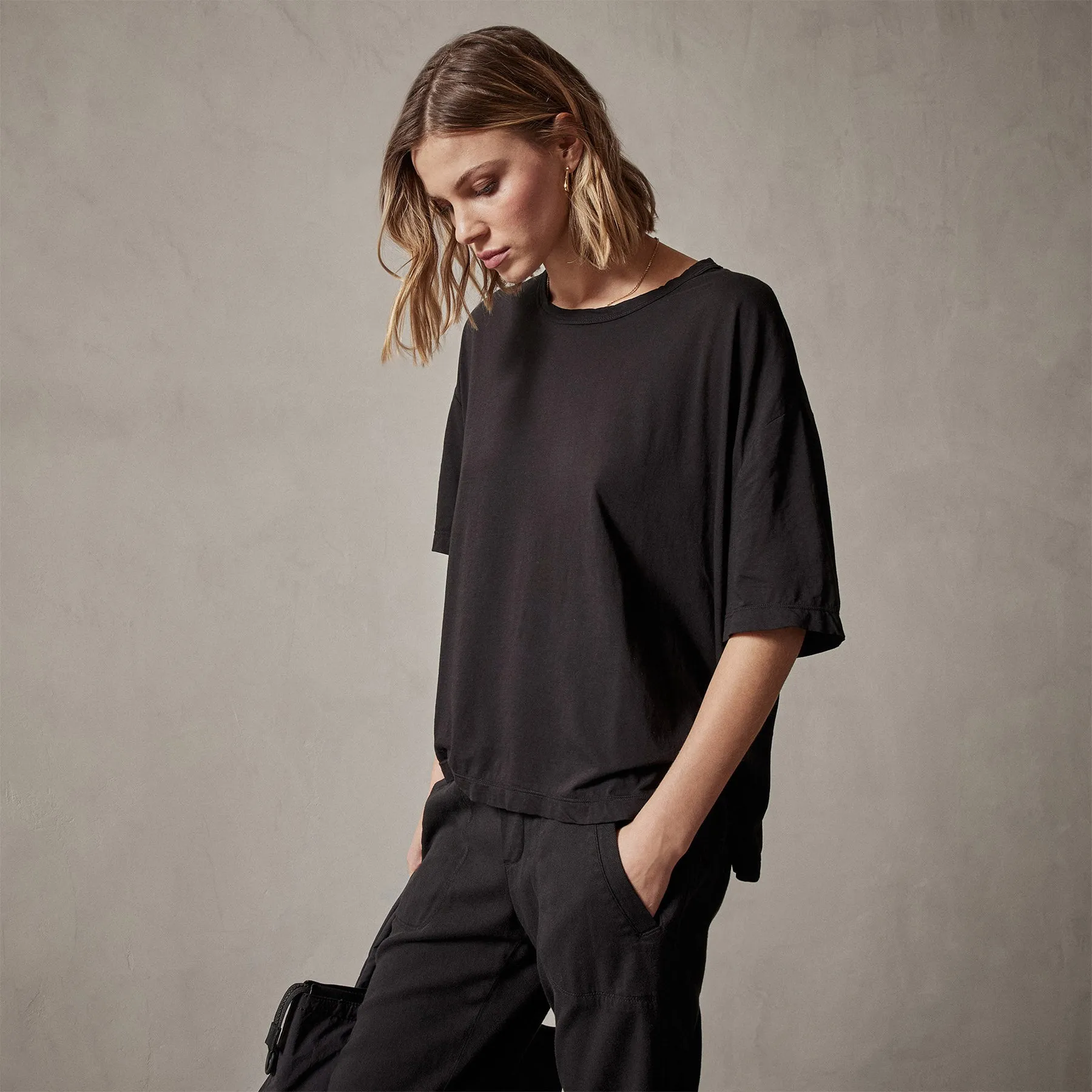 Oversized Boxy Tee - Black