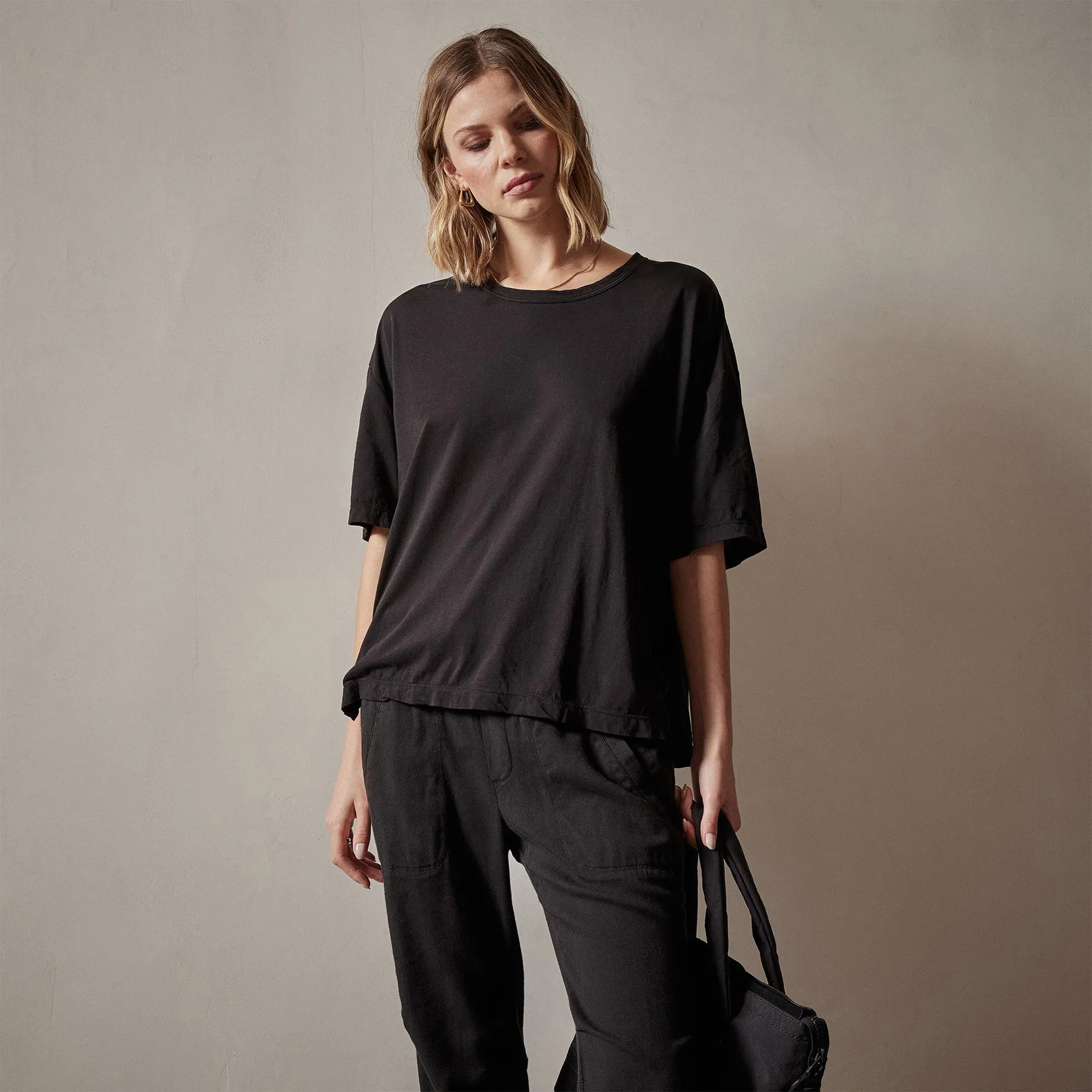 Oversized Boxy Tee - Black