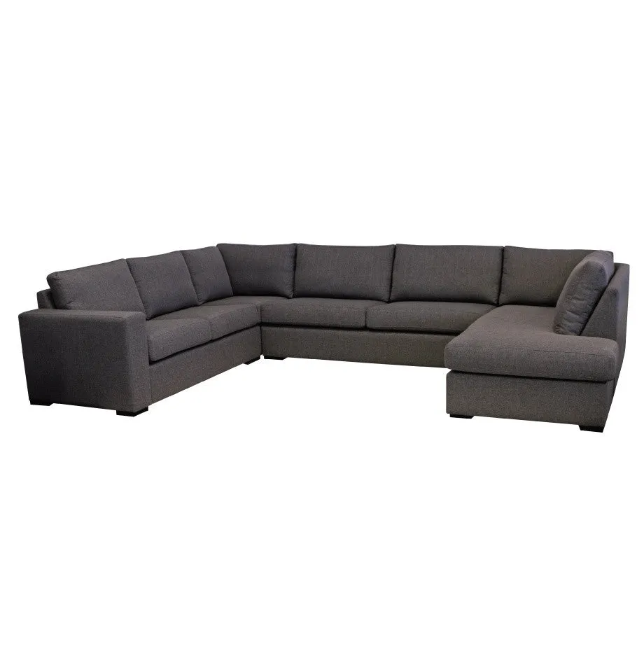 Oxford 2.5(1Arm)L Cnr 3(Armless) Cnr Ext Chaise - NZ Made - Jena Steel