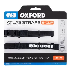 Oxford Atlas B-Clip Straps Black (17mm x 1.2m) (Pair)