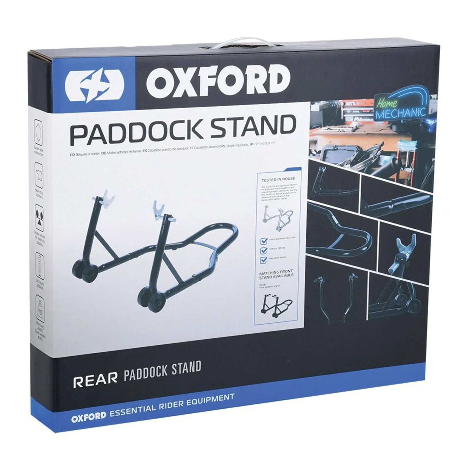 Oxford Big Black Bike Rear Paddock Stand