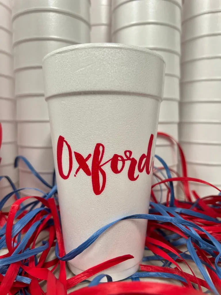 Oxford Script Cups