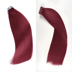 Peel & Tape Reusable Easy Tape In Hair Extensions Colored Human Hair 10Pcs/25g