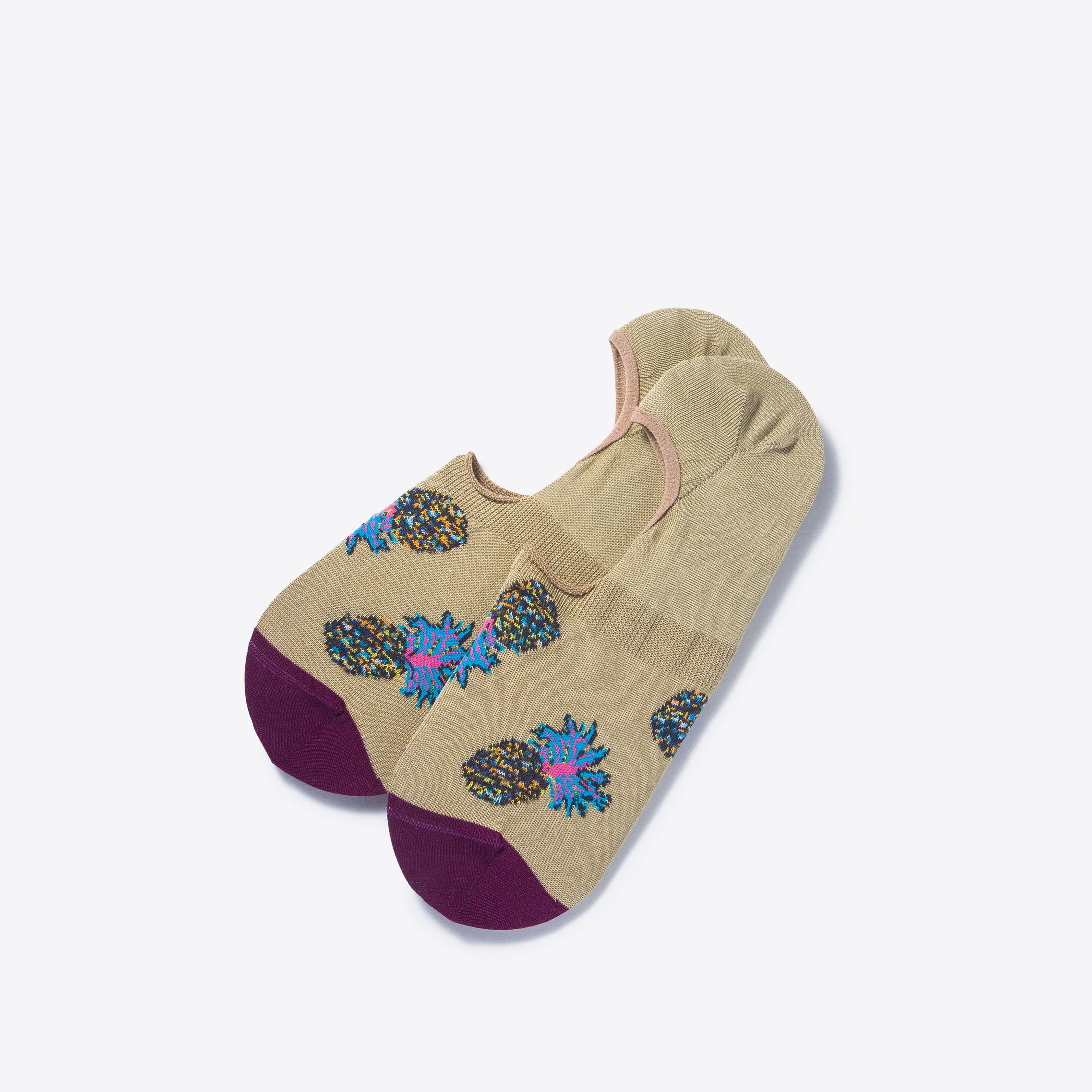 Pineapples No-Show Loafer Liner Socks
