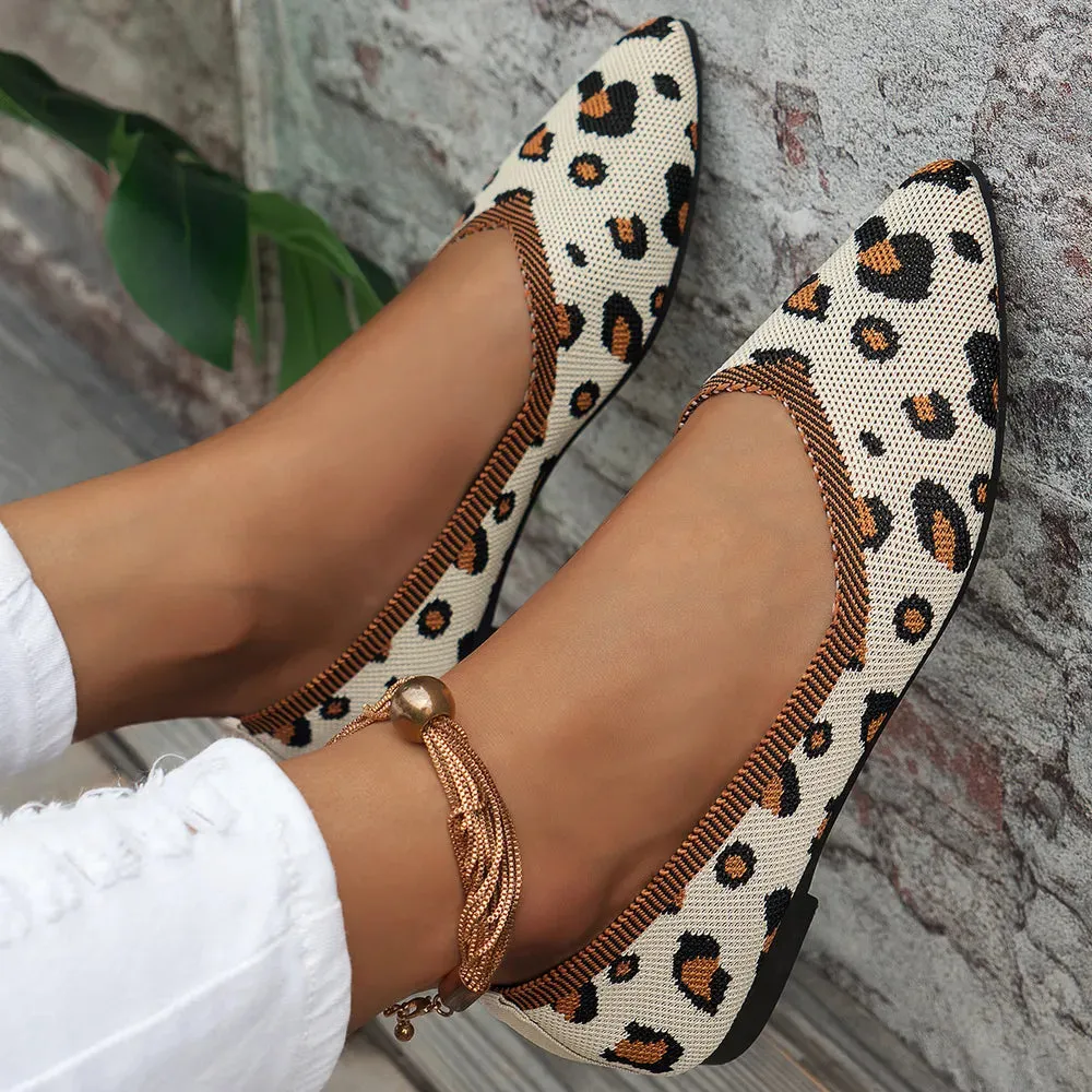 Point Toe Mesh Flat Slip-Ons