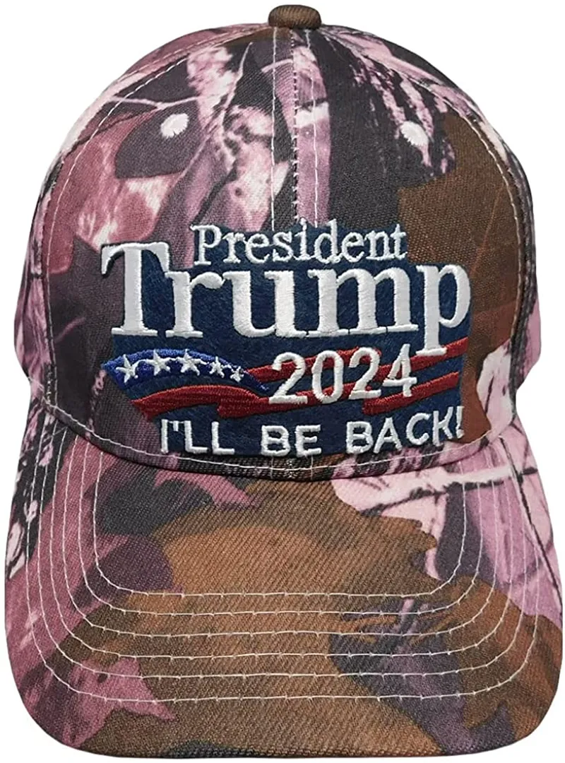 President Trump 2024 Pink  Camouflage Camo Embroidered Trucker Hat