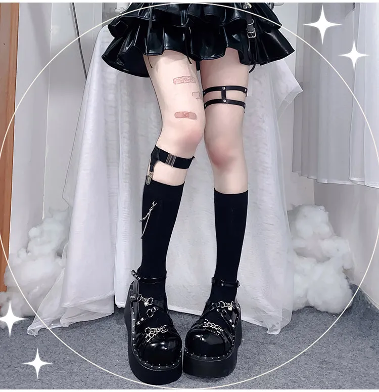 Punk girl goth shoes yc24661