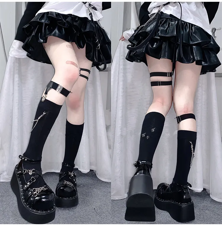 Punk girl goth shoes yc24661