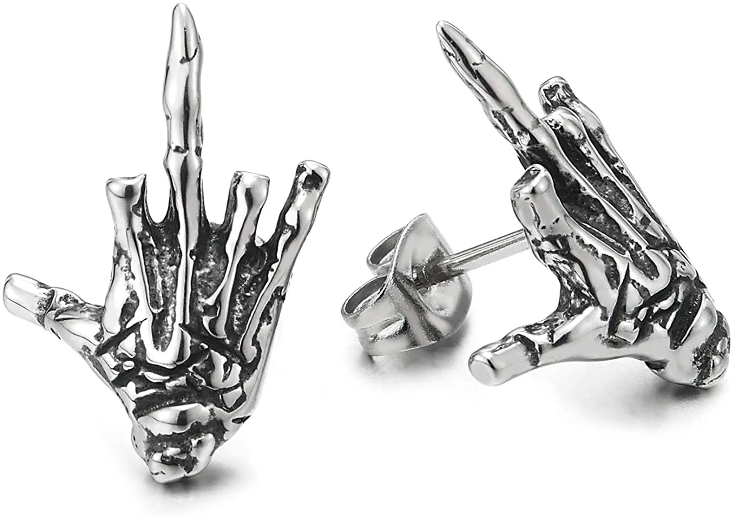 Punk Vintage Skeleton Stainless Steel Earrings