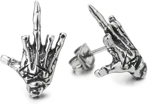 Punk Vintage Skeleton Stainless Steel Earrings