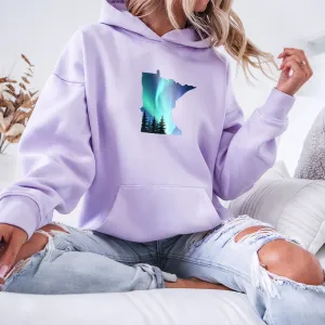 "Minnesota Northern Lights" Relaxed Fit Classic Unisex Hoodie