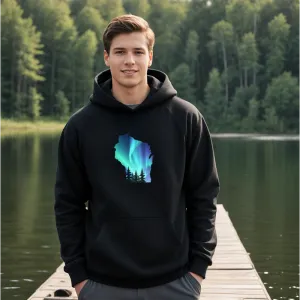 "Wisconsin Northern Lights" Men's Classic Hoodie