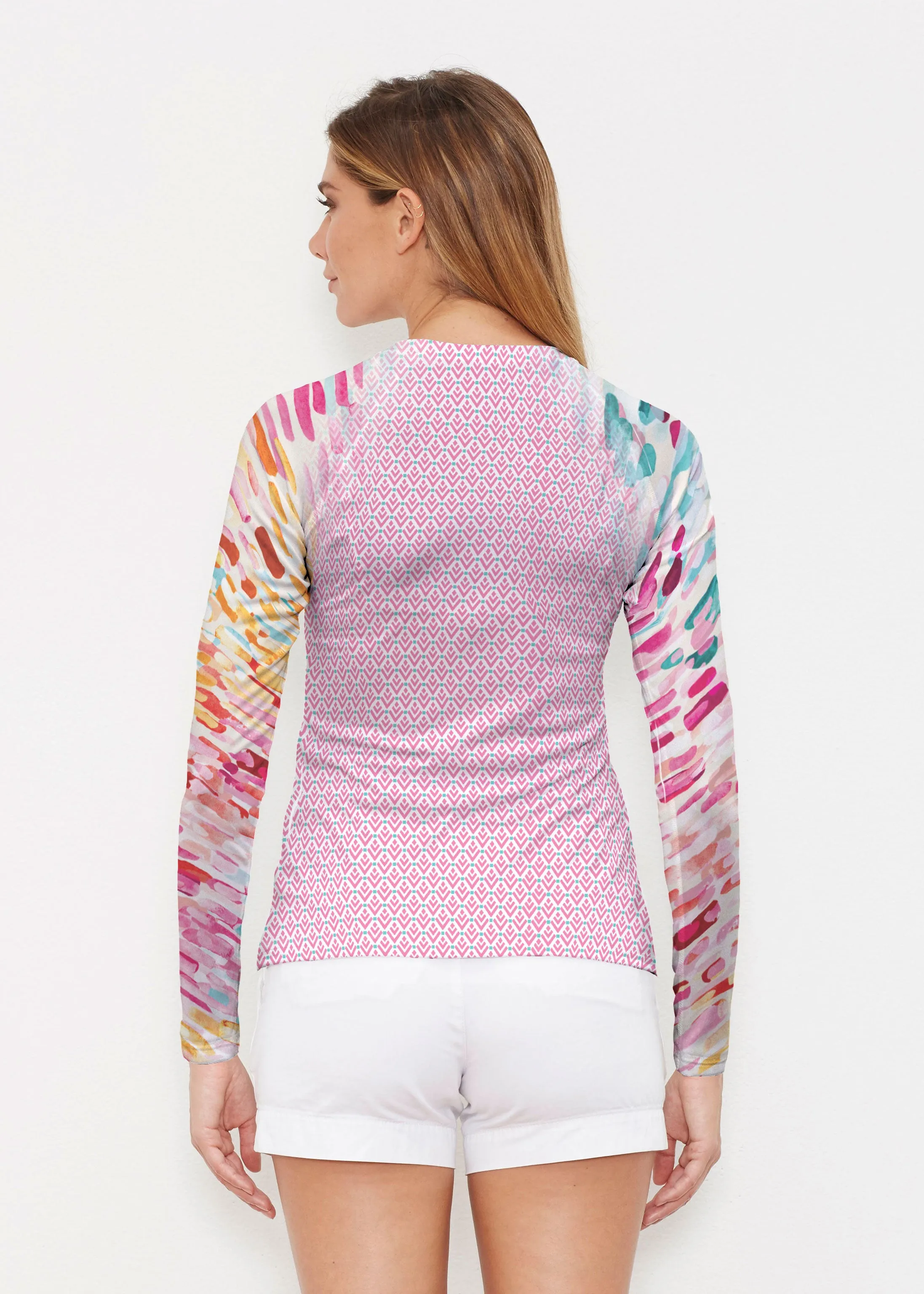 Rainbow Rain (16227) ~ Long Sleeve Rash Guard