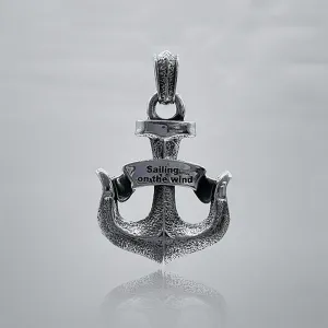 Real Solid 925 Sterling Silver Pendants Boat Anchor Arrow Punk Gothic Jewelry