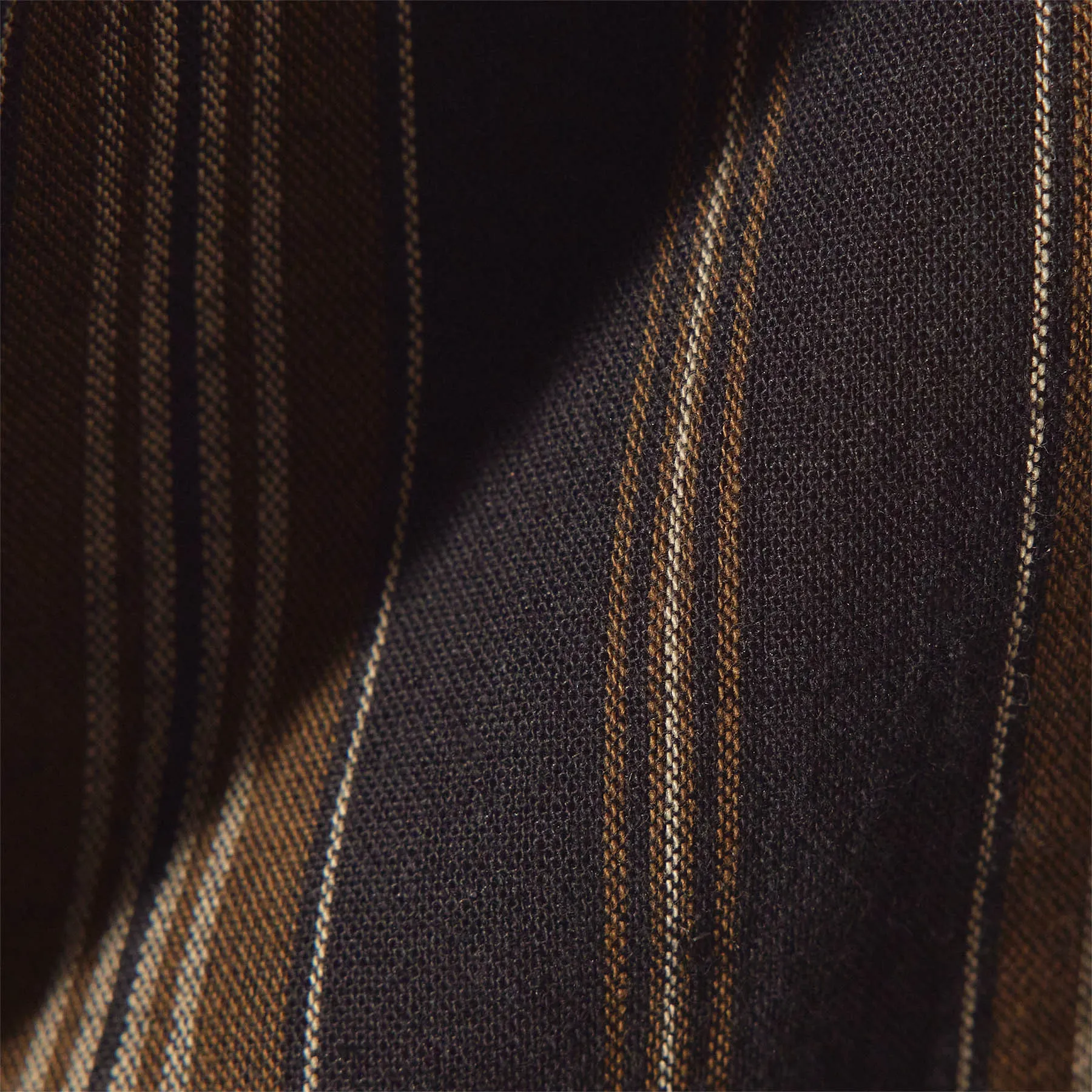 Relaxed Striped Button Shirt - Black Stripe
