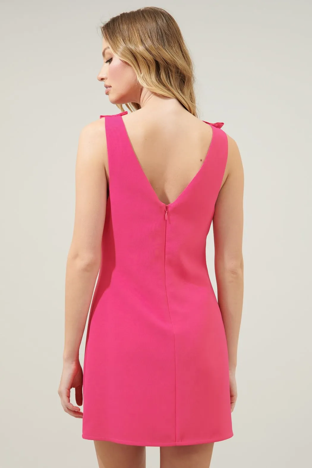 Rica Suave Boat Neck Mini Shift Dress