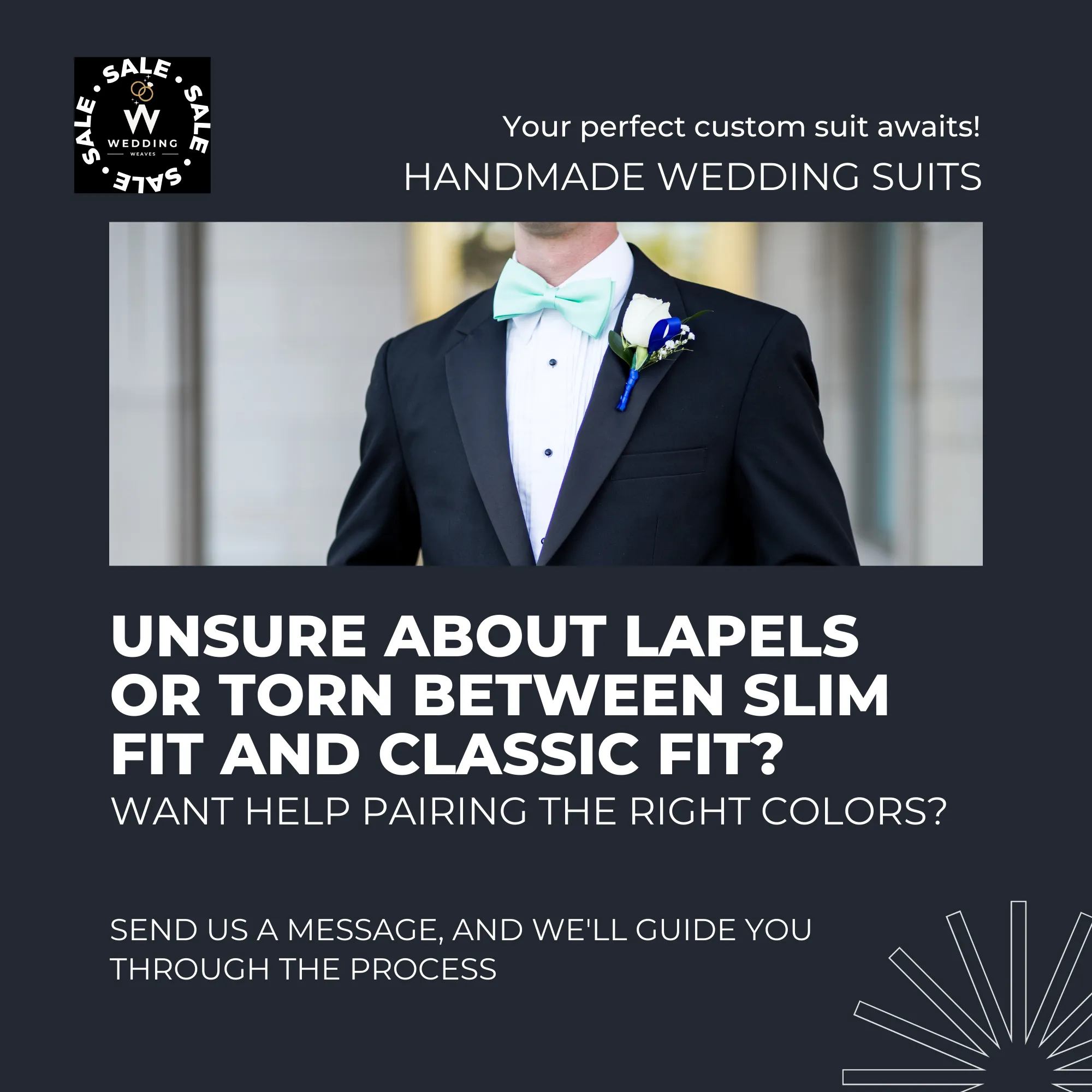 Royal Blue Two-Piece Suit for Men - Custom Made Bespoke Wedding Suit