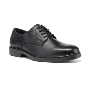 RV2102 Classic Black Men's 4" Oxford Work Shoes - Full Grain Leather with Kevlar Puncture Resistance
