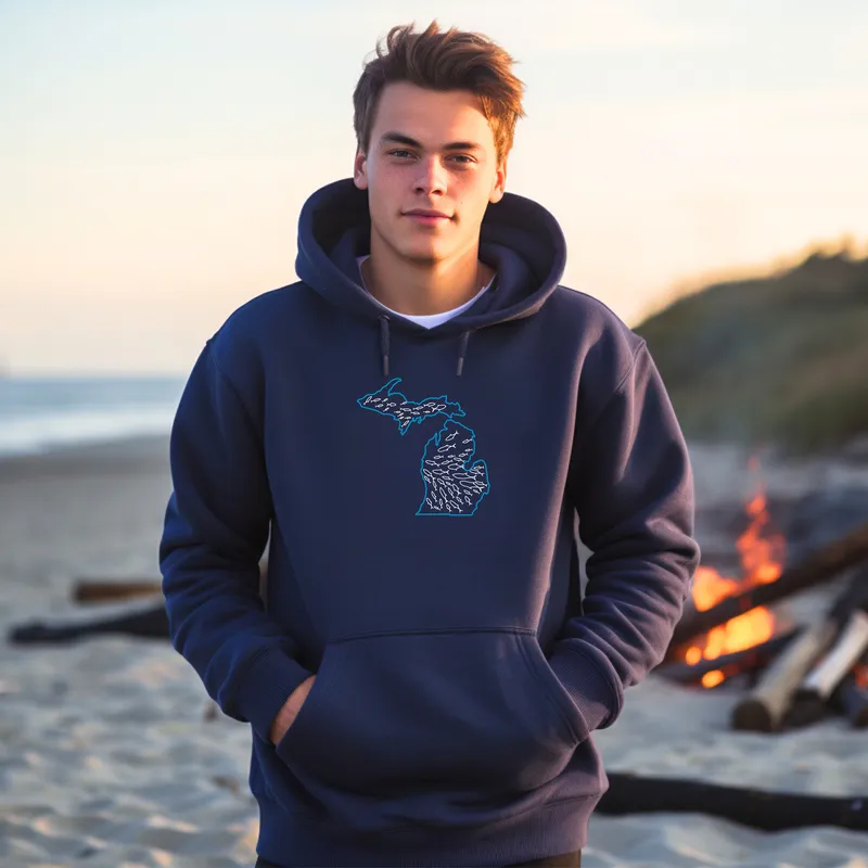 SALE "Michigan Fishing" Men's Classic Hoodie