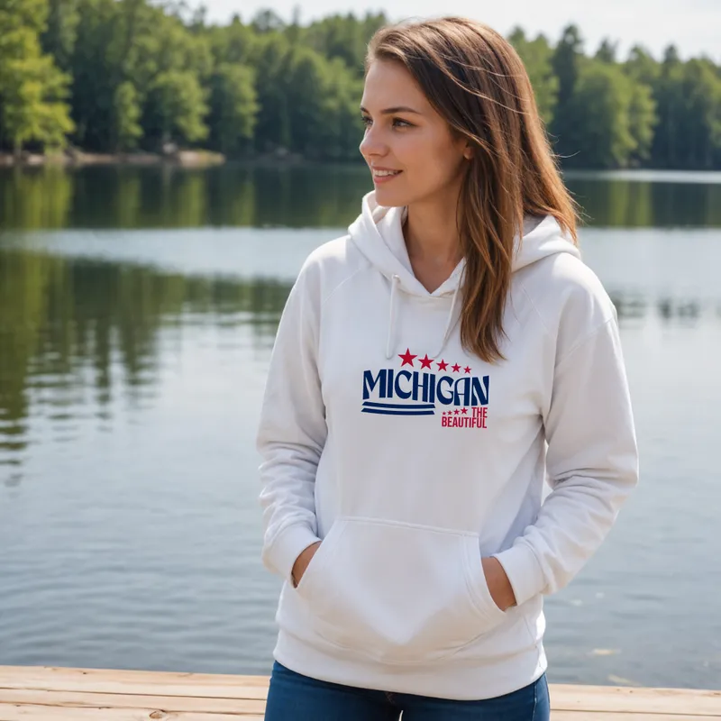 SALE "Michigan The Beautiful" Relaxed Fit Classic Unisex Hoodie