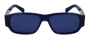 Salvatore Ferragamo SF 1109S 432 Rectangular Plastic Transparent Blue Sunglasses with Blue Lens