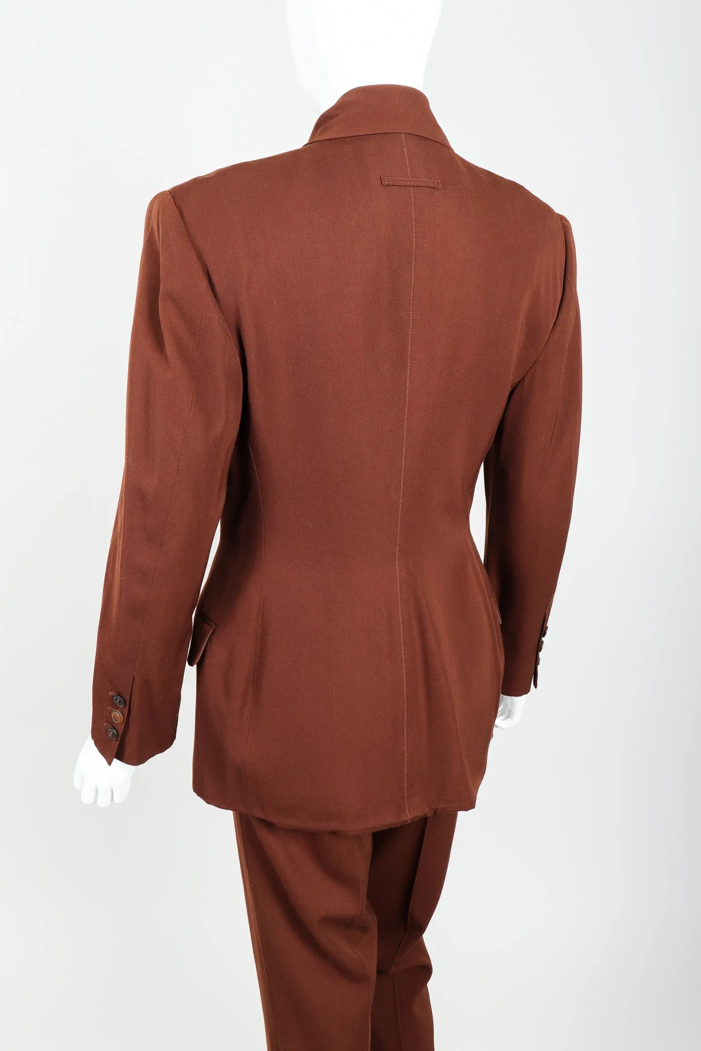 Scarf Tie Jacket & Pant Suit