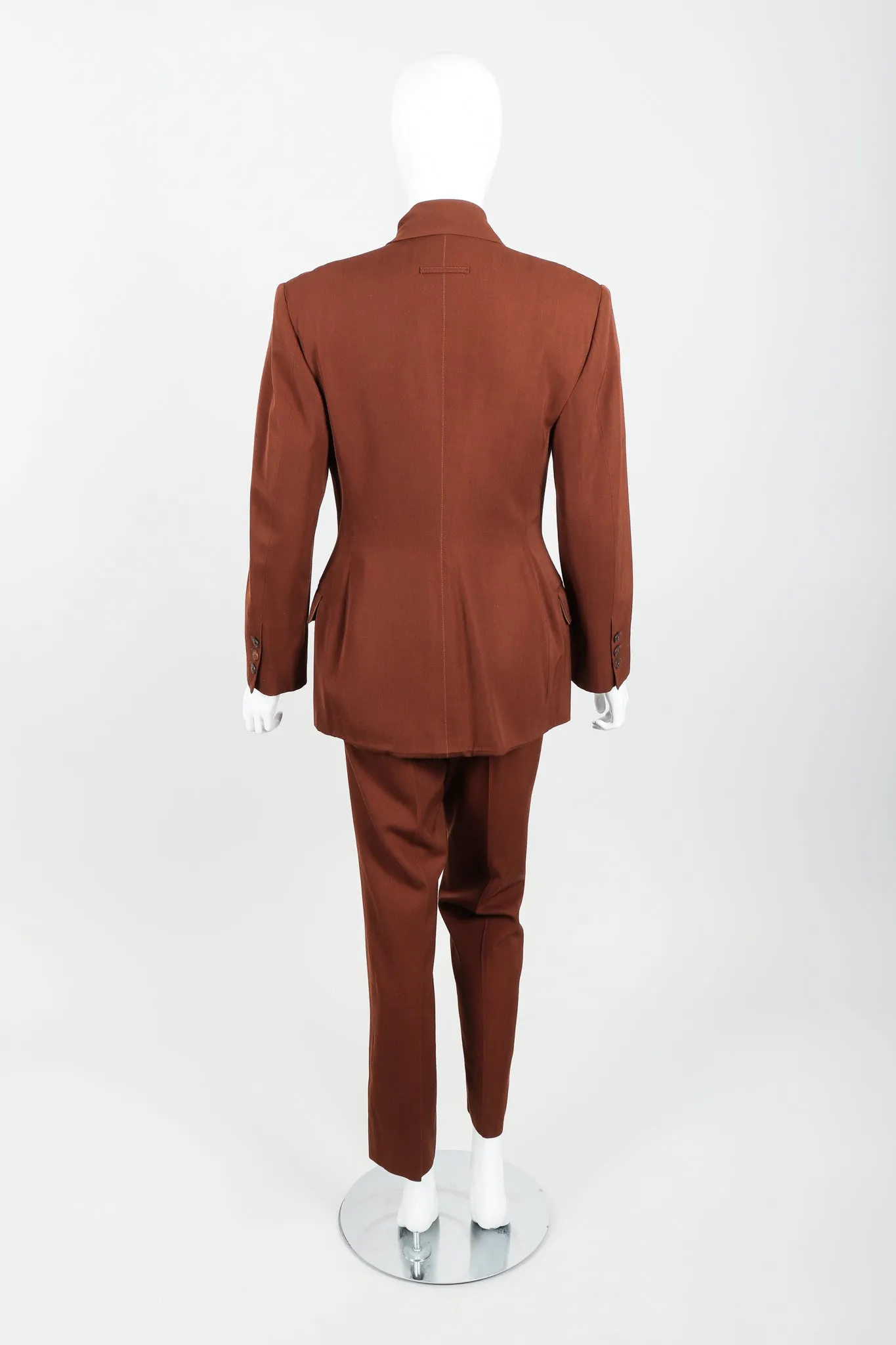 Scarf Tie Jacket & Pant Suit