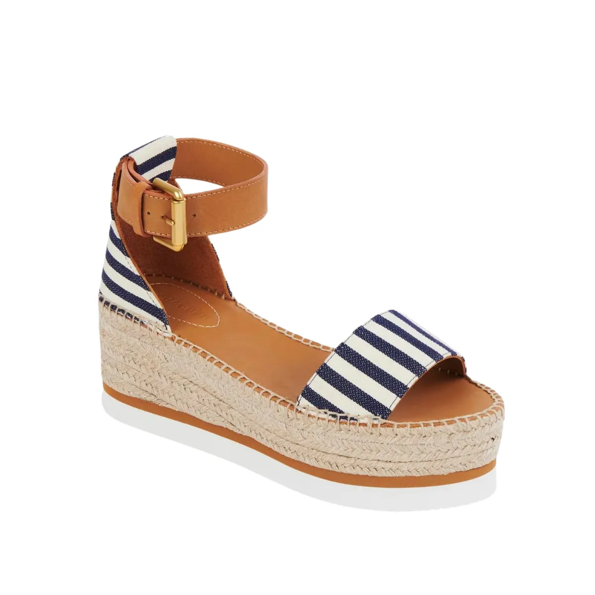 See by Chloe Glyn Platform Espadrille in Dark Blue