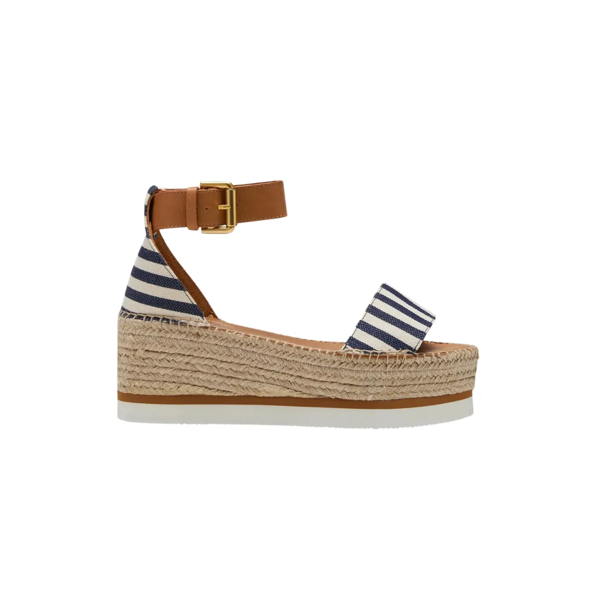 See by Chloe Glyn Platform Espadrille in Dark Blue
