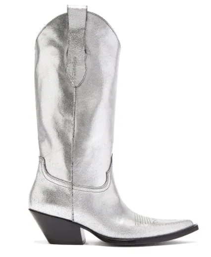 Silver Western Boots