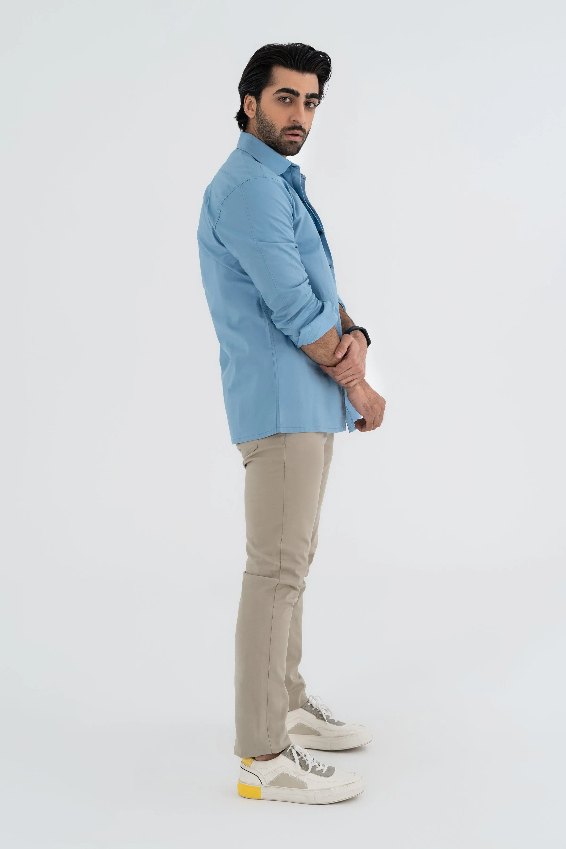 Sky Blue Full Sleeved Shirt
