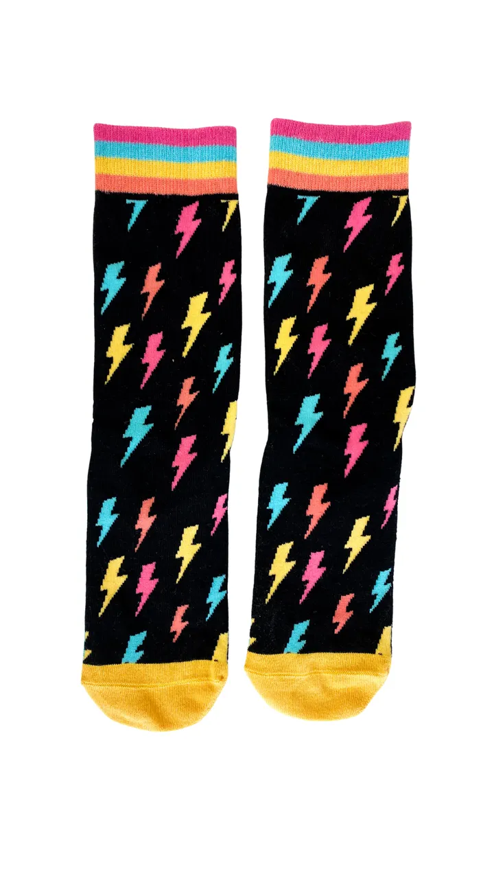 Socks - She Is Pow-Her-Ful (Black)- Pack of 5