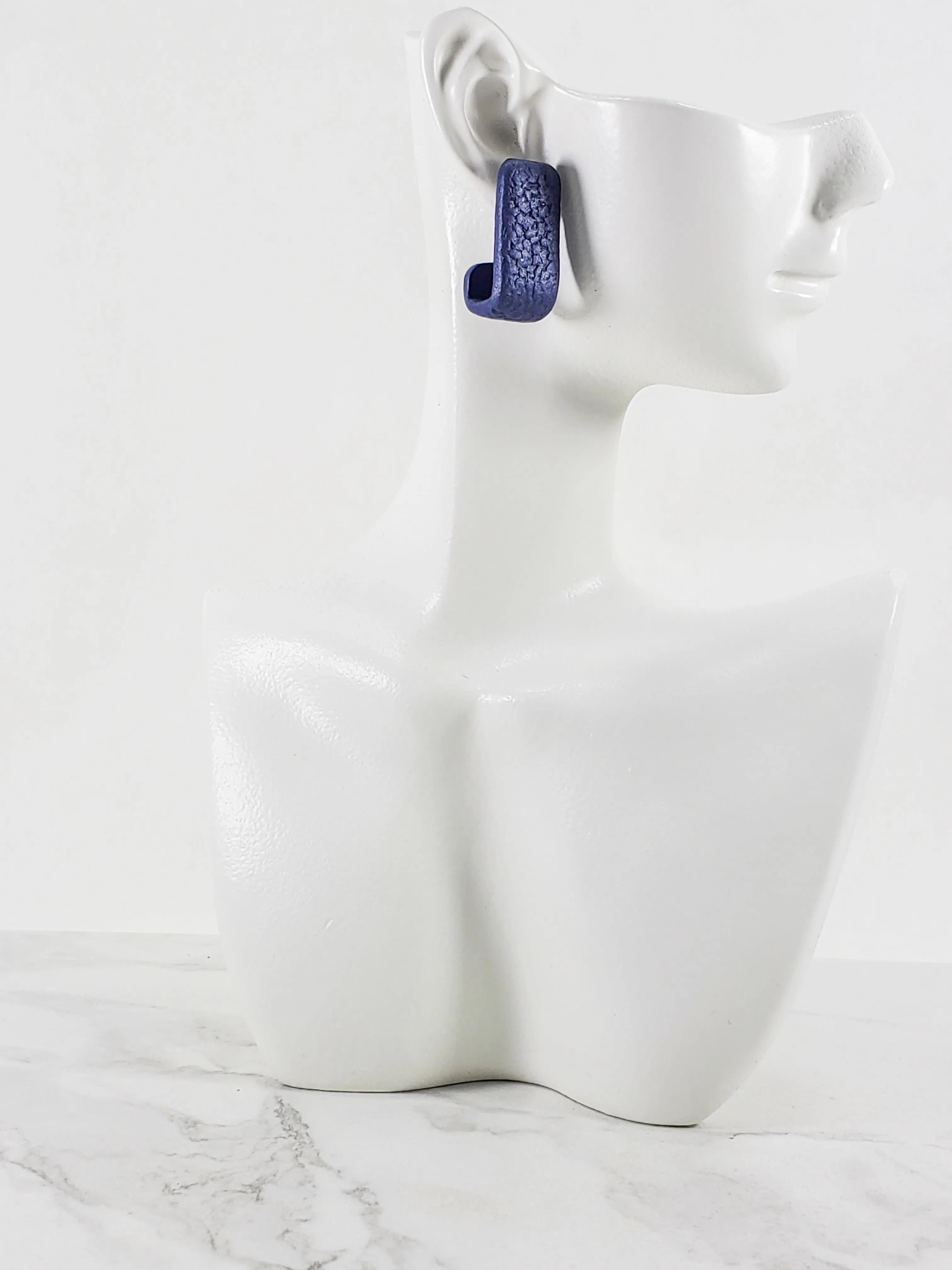 Solid Navy Huggie Earrings - Chic Accessories for Every Occasion