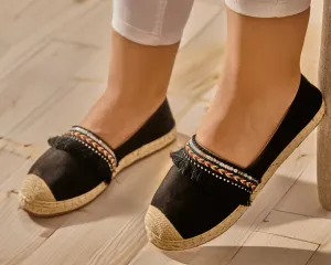 Straguzel | Bohemian Style Espadrille - Black