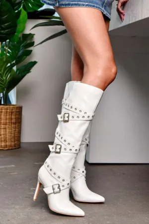 Strappy Buckle Boots