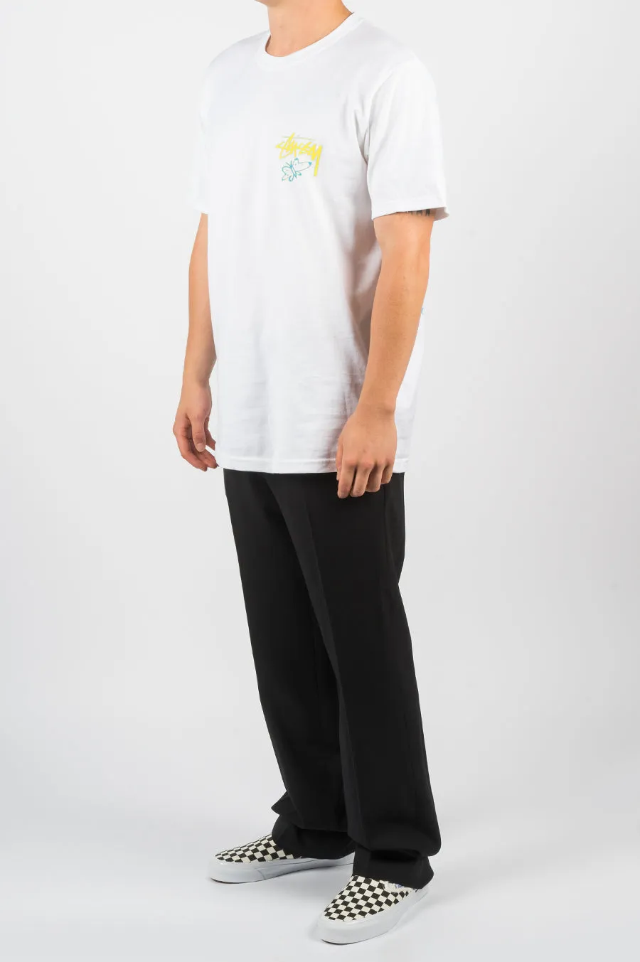 STUSSY SUPER BLOOM TEE WHITE