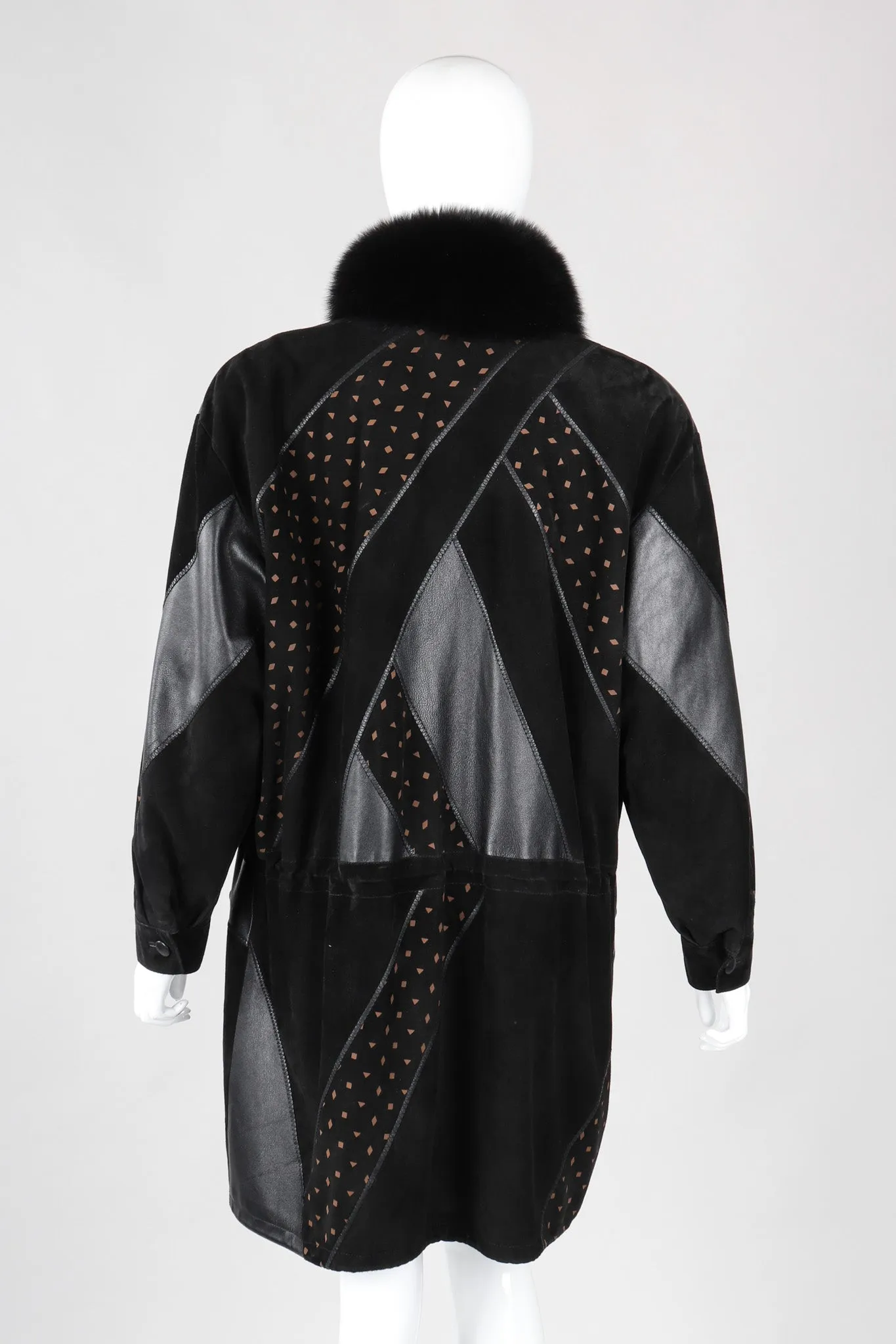 Suede Patchwork Car Coat