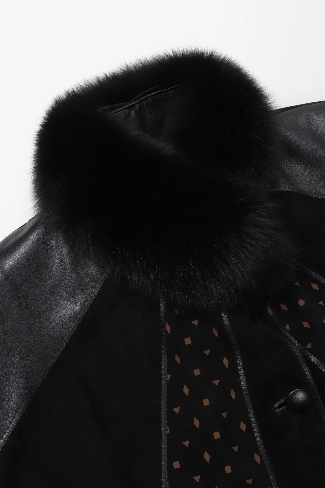Suede Patchwork Car Coat