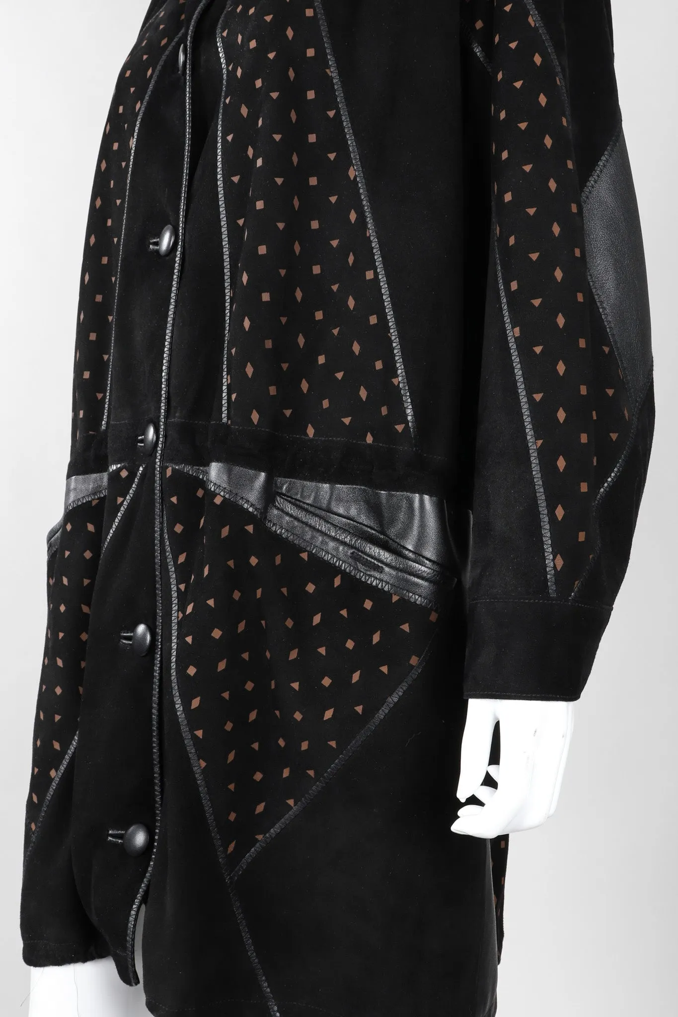 Suede Patchwork Car Coat
