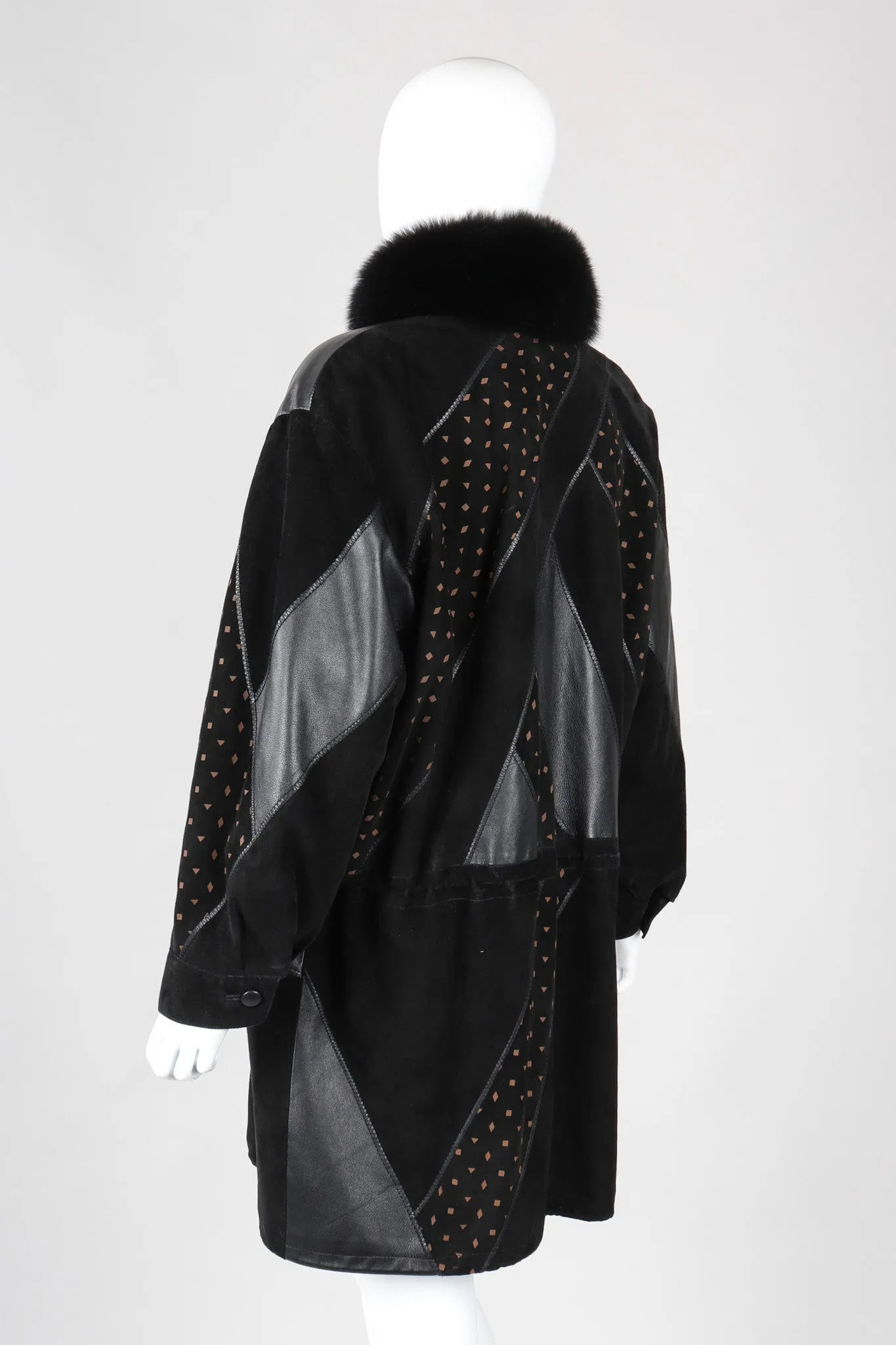 Suede Patchwork Car Coat