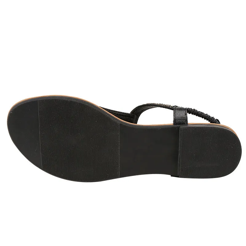 Summer Bohemian Flat Shoes Women's Sandals Large Size Women's Shoes Ladies Sandals Flat