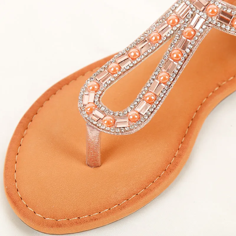 Summer Bohemian Flat Shoes Women's Sandals Large Size Women's Shoes Ladies Sandals Flat