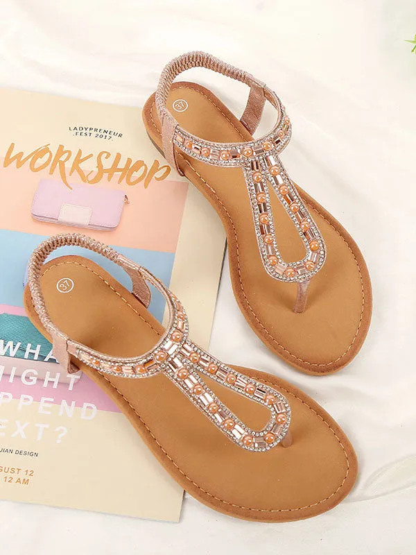 Summer Bohemian Flat Shoes Women's Sandals Large Size Women's Shoes Ladies Sandals Flat